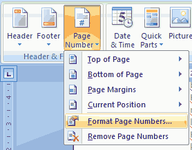 the appropriate format page numbers