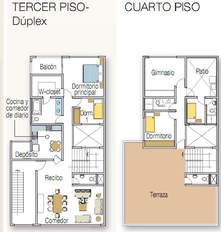 PLANOS DE FLATS Y DUPLEX via www.planosdecasas10.blogspot.com