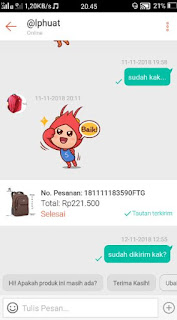 toko online shopee - teredia fitur chat