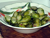 Honey and lemon sauteed Brussels sprouts with pancetta