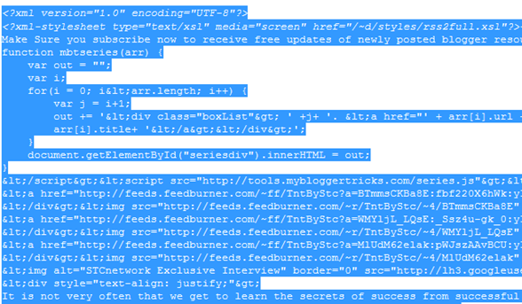 raw XML Feed