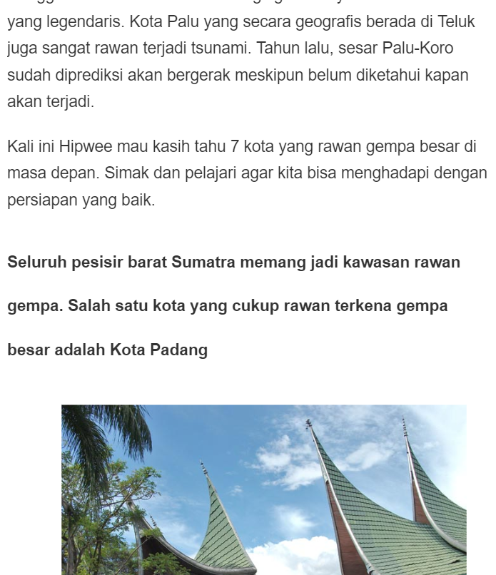 7 Kota Di Indonesia Yang Terancam Gempa Besar Di Masa Depan