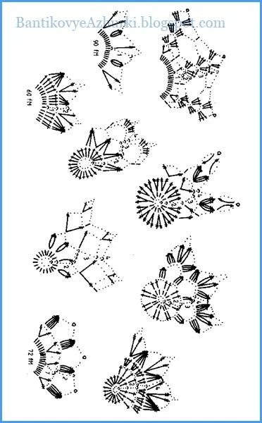 СХЕМЫ вязания крючком снежинок для новогоднего интерьера