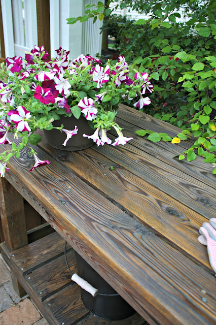 DIY potting bench