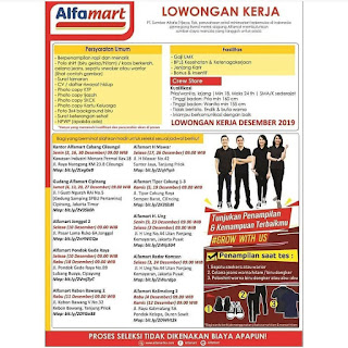 lowongan kerja di alfamart desember 2019