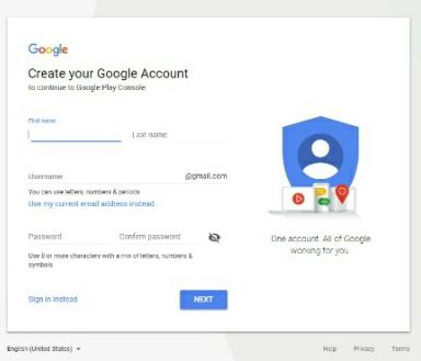 how to create a google developer account