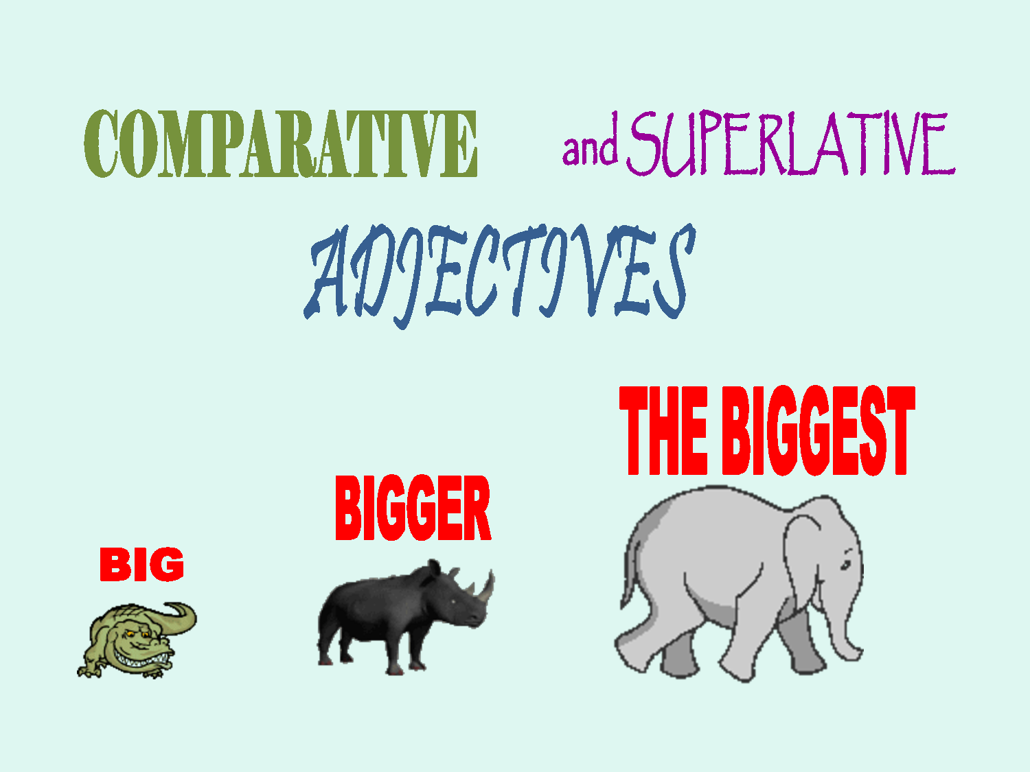 Apa yang disebut Comparative dan superlative adjectives 