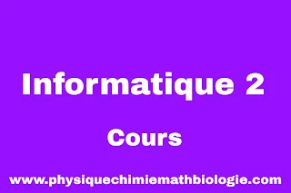 Cours Informatique 2 L1 PDF