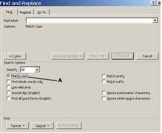 Elance  Find & Replace Dialog Box