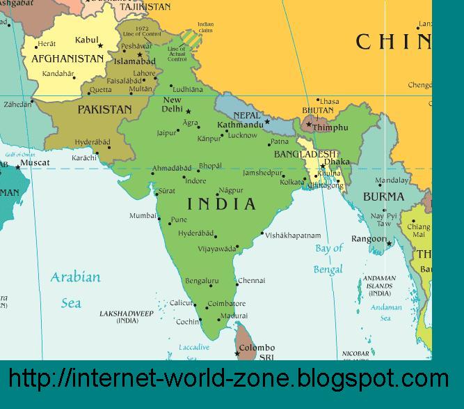 Map Of India Pakistan And Bangladesh INTERAROUND THE WORLD: SOUTH ASIA POLITICAL MAPS OF INDIA 