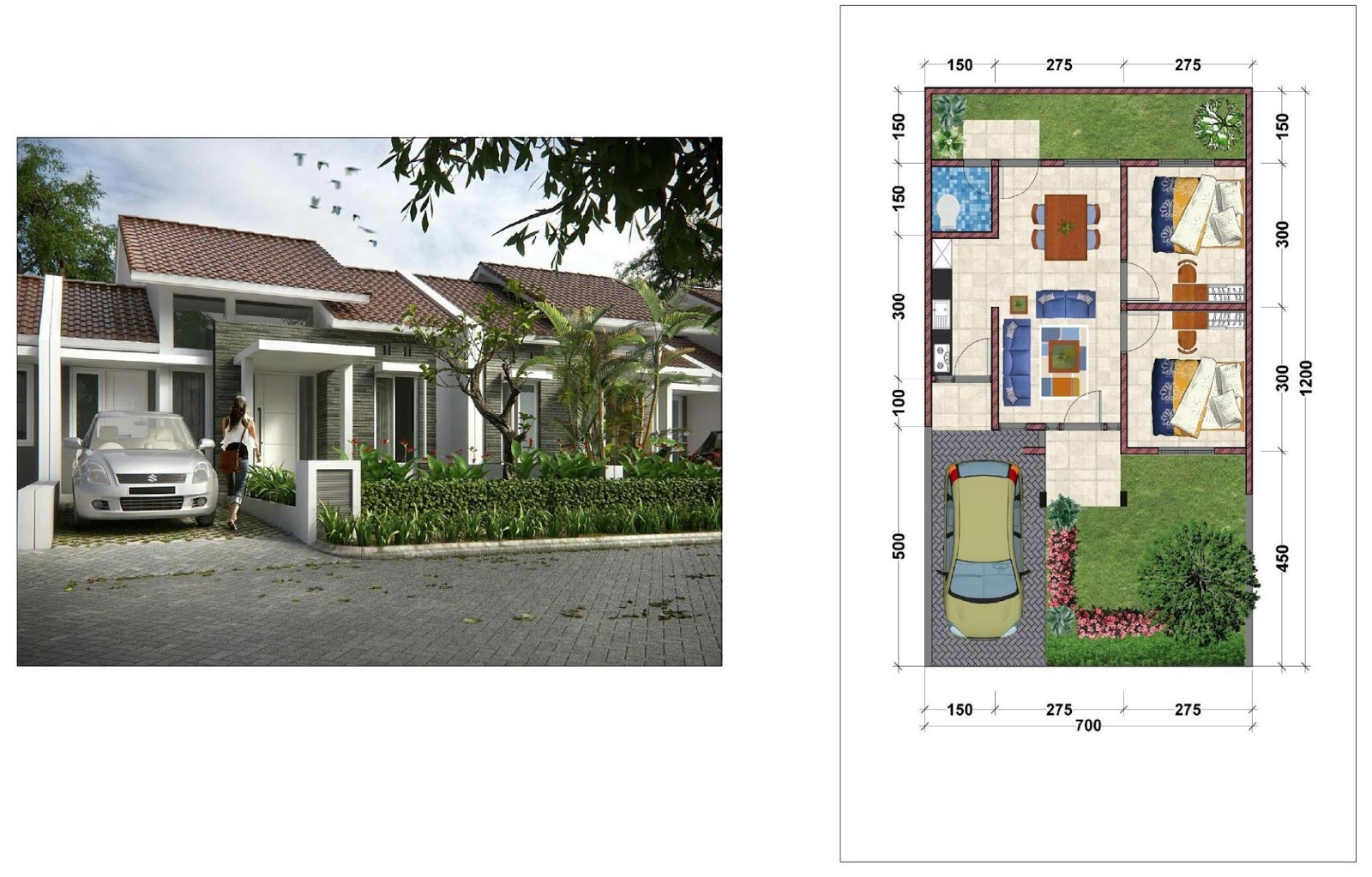 Denah Rumah Type 30 Sobhome