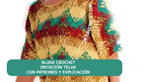Blusa a crochet que parece telar | Patrones y explicación en español