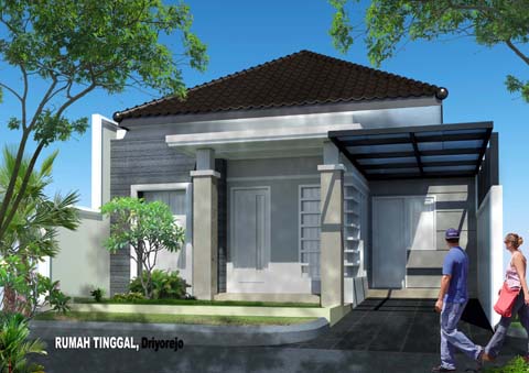    rumah minimalis atap limas . Rumah minimalis mungil dengan atap limas