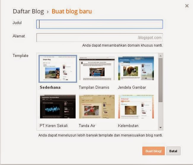 Membuat Blog Baru