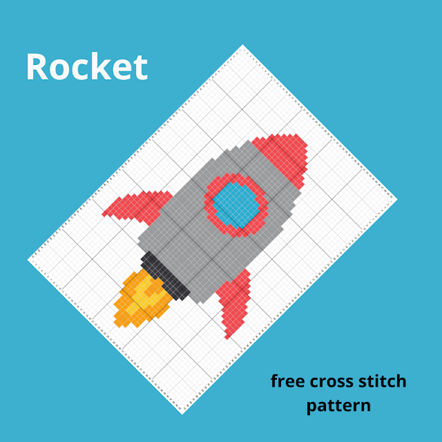 Rocket - free cross stitch pattern