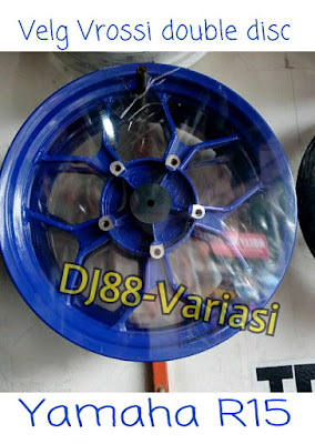 velg r15 biru double disc