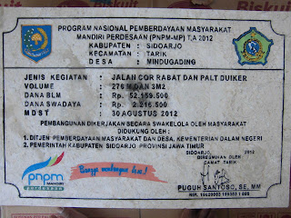 Prasasti Marmer PNPM Kec.Tarik Sidoarjo