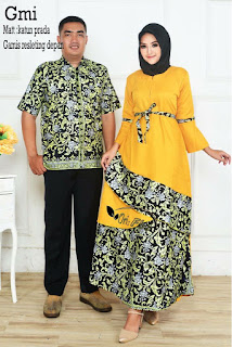 BAJU BATIK COUPLE MODEL GAMIS KATUN PRADA TERBARU GMI