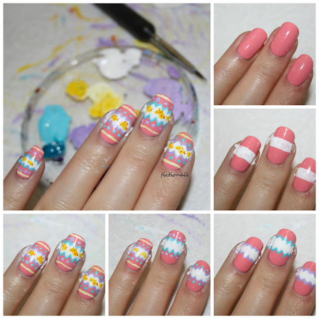 Easter Egg Chick Nail Art