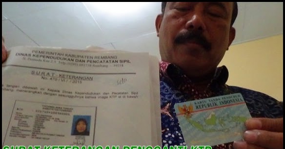 Contoh Pembuatan Surat Keterangan Pengganti KTP Sementara 