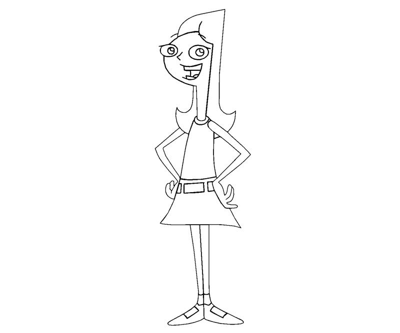 Printable Candace Flynn 4 Coloring Page