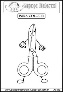 objetos escolares,desenhos para colorir