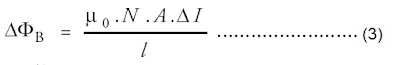 perubahan fluks induktansi diri solenoida atau toroida