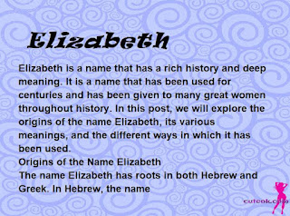 meaning of the name "Elizabeth"