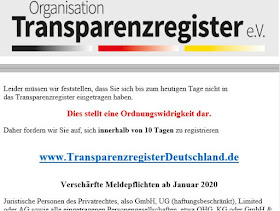 yourIT Datenschutz-Team warnt vor Betrugsversuch durch Fake-Transparenzregister e.V.