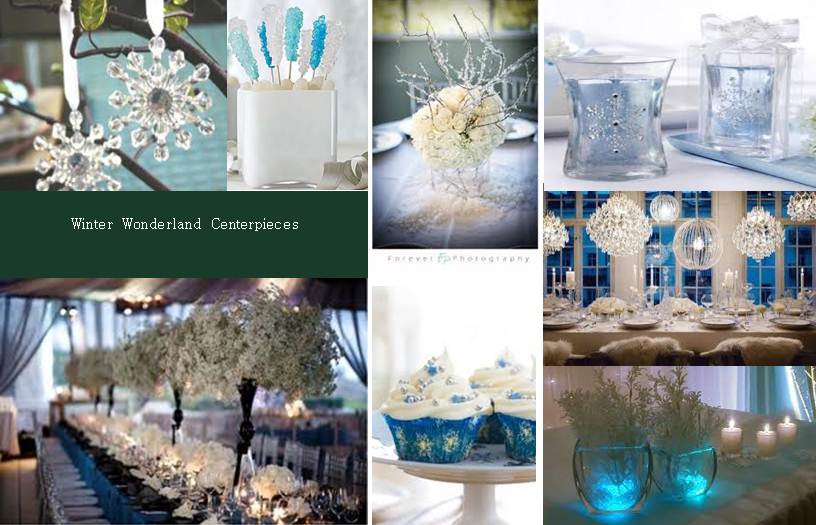 Winter Wonderland Centerpieces Photo credits partyideaproscom