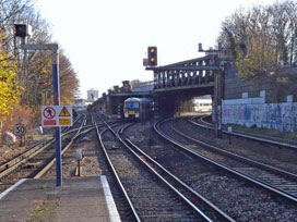 the crash location, beneath the bridge, east of St John's