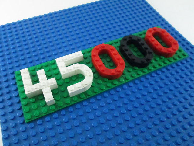 MOC LEGO Painel que assinala as 45000 visitas ao meu blogue