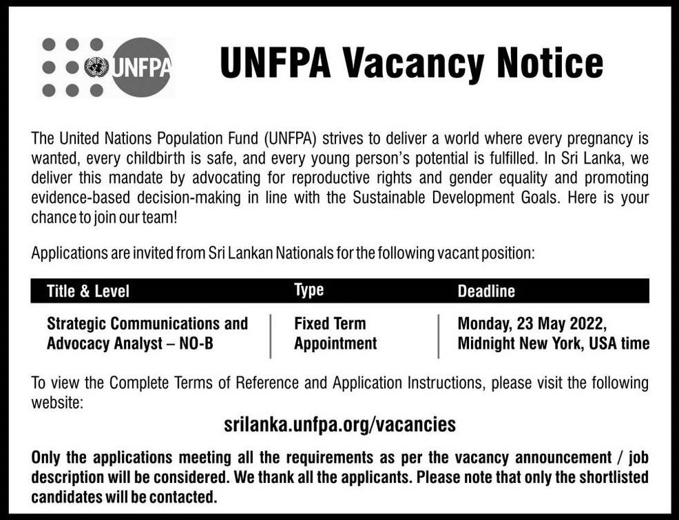 UNFPA Vacancies 2022