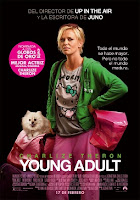 Cartel de Young adult, con Charlize Theron