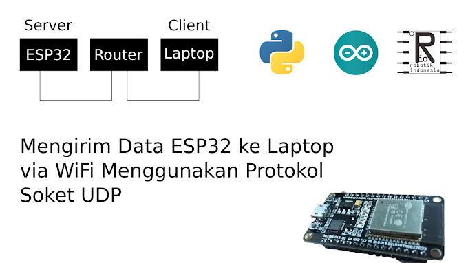 Komunikasi ESP32 ke Laptop Via WiFi Menggunakan Protokol Soket UDP - ESP32 Server