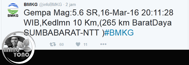 Gempa bumi berkekuatan 5,6 SK, mengguncang Sumba Barat, NTT