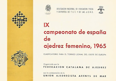 Portada del folleto del IX Campeonato de España Femenino 1965