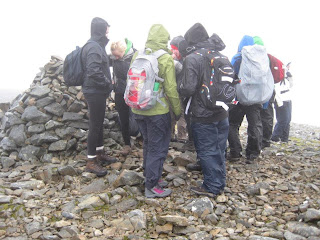 Strong winds at the top of Carn Liath