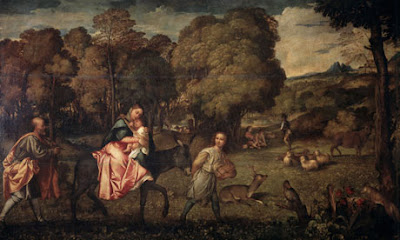  Titian - The Flight Into Egypt   