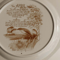 Caverswall China April month plate back