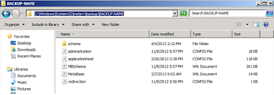 IIS 7 backup/restore