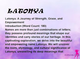 meaning of the name "LATONYA"