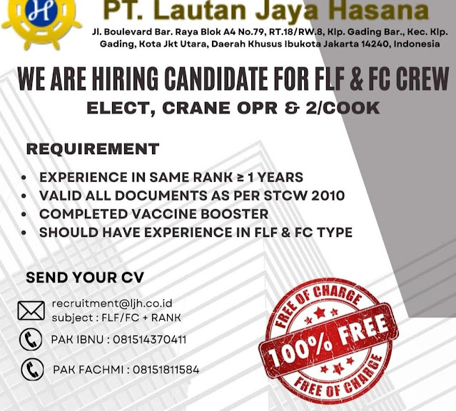 Lautan Jaya Hasan Hiring Candidate for LPG Tanker December 2023