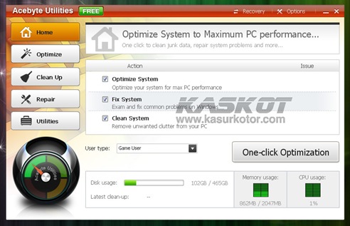 Acebyte Tools Gratis: Speed Up, Memperbaiki dan Membersihkan PC