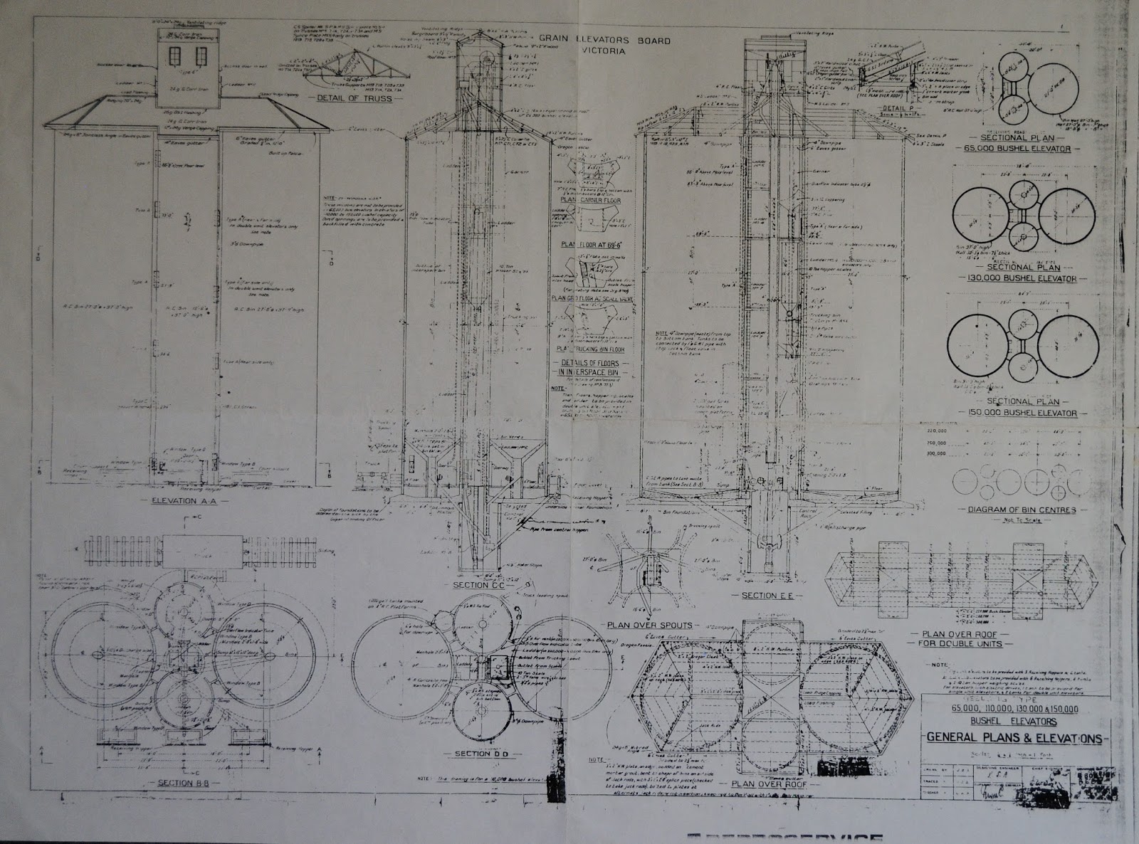 Andrew's Main South Line: Victorian grain storage drawings