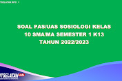 30 Soal PAS/UAS Sosiologi Kelas 10 SMA/MA Semester 1 K13 Tahun 2022/2023