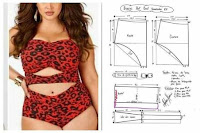 Patrones y medidas de costura para bikinis y prendas de verano
