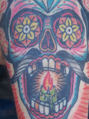 candy skull tattoo. because the sugar skull#39;s