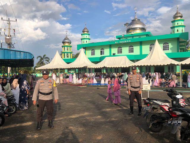 Polres Bintan Kerahkan Puluhan Personelnya untuk Pengamanan Sholat Idul Adha 1445 H