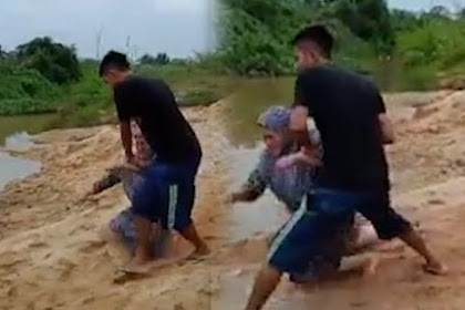 Video Viral Cowok Seret Dan Ceburkan Ibunya Ke Sungai, Hanya Gara-Gara Ini Sebabnya!